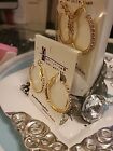 Christina Collection Crystal Hoop Earrings Circle Rhinestones Sparkly E3986 Gold