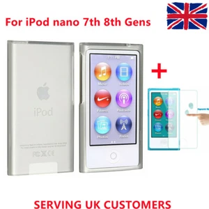 New Clear Transparent Case & Glass Screen Protector for iPod Nano 7th & 8th Gen - Picture 1 of 6