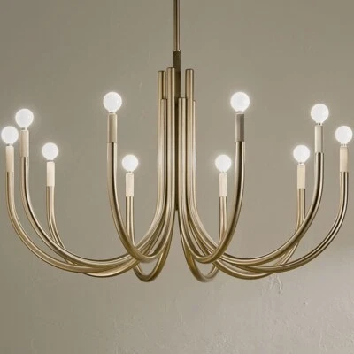 Lámpara de araña estilo vela Kichler 52551 Odensa 10 luces 41" W - bronce Foto 1 de 4