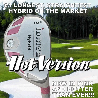 #1 iDRIVE PINK HOT VERSION HYBRID CLUBS GRAPHITE SHAFTED (CHOOSE RH #2 to SW)  - Image 1 of 3