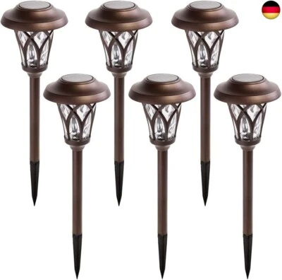 BESUCHE DEN GIGALUMI- GIGALUMI Solarleuchten für Garten 6 Stück Solar Gartenleuchte LED Außenleuchte W