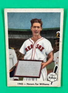 1959 Fleer Ted Williams 1943 - Honores para la tarjeta de Williams #21 pliegues desgaste en las esquinas - Imagen 1 de 2