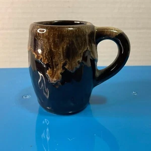 Black And Brown Ceramic Mug Shot Glass, COMBINED SHIPPING (SEE STORE) - Picture 1 of 2