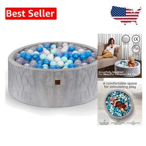 Premium Velvet Baby and Toddler Ball Pit 35" | Easy to Clean Memory Foam - Picture 1 of 8