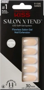 Kiss Salon X-tend Press-On Nails LED soft gel 30 Nails SXN05 - Picture 1 of 9