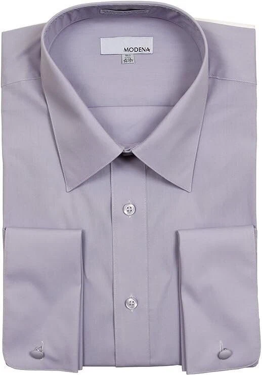 Modena Men’s Regular Fit French Cuff Solid Dress Shirt - Image 1 of 1