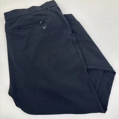 Pantalones de golf ligeros negros lisos Callaway para hombre chinos de poliéster 4 bolsillos 38x32 Foto 1 de 4
