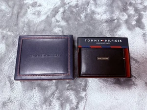 MENS TOMMY HILFIGER PASSCASE & VALET WALLET NAVY BLUE BI-FOLD  - Picture 1 of 10