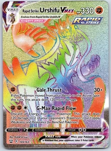 Rapid Strike Urshifu VMAX (Secret) 169/163 Swsh05: Battle Styles Rainbow NM Holo - Picture 1 of 2