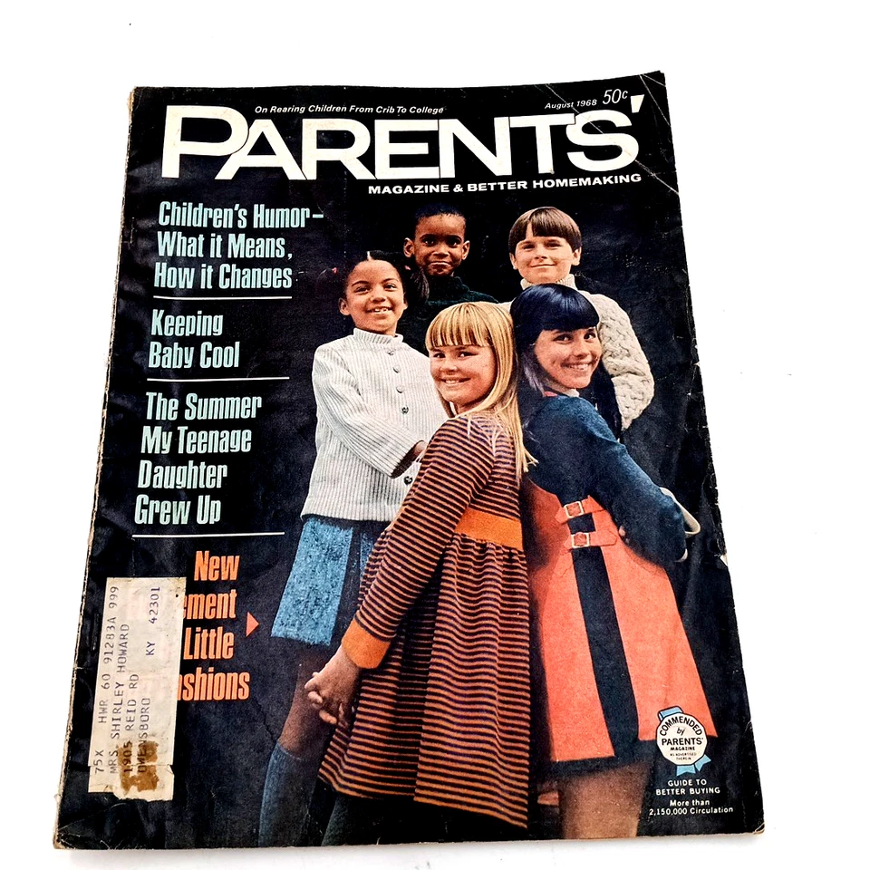 Vintage Parents Magazine On Rearing Children From Crib to College  August 1968  - Image 1 of 4