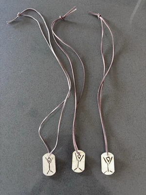 Collar de recuerdo hecho a mano Burning Man madera quemada hecho a mano - 18 pulgadas de largo Foto 1 de 3