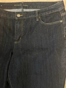**Michael Kors** Denim flare jeans: High Rise- women's 16W dark wash+plus size. - Picture 1 of 8