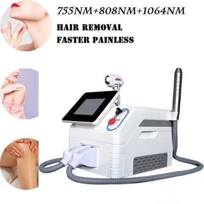 2IN1 Diode Laser 3 Wave 755nm 808nm 1064nm Haar Entfernung Pikosekunde Maschine - Bild 1 von 4