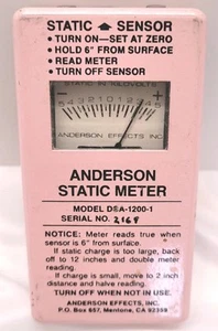 Anderson Static Sensor Meter Model DCA-1200-1 Tested & Works Vintage #2169 - Picture 1 of 10