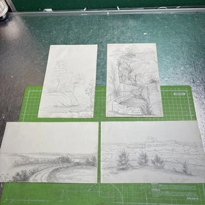 Victorian (1850’s) pencil sketches unknown artist - Landscapes (10C) - Bild 1 von 13
