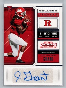 2018 Panini Contenders Draft Picks Janarion Grant Rutgers Rookie Auto #161 10620 - Bild 1 von 2