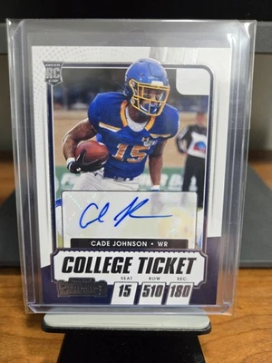 2021 Panini Contenders Draft Picks - College Ticket Autographs Cade Johnson #319 - Image 1 of 2