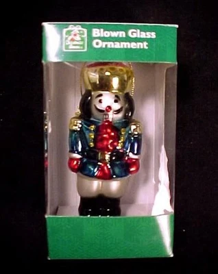 Adorno de árbol de Navidad juguete soldado vidrio de mercurio MICA pintado a mano vacaciones Foto 1 de 4