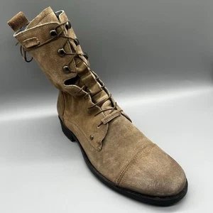 Diesel Desert Trooper Botas Militares Gamuza Cuero Marrón Para Hombres Reino Unido 9 De Colección - Imagen 1 de 6