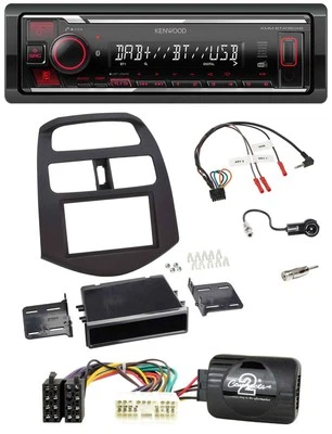 Kenwood Lenkrad Bluetooth USB DAB Autoradio für Chevrolet Spark KLM 2012-2013 - Bild 1 von 4