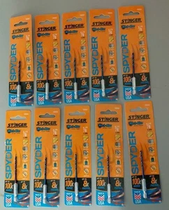 Lot Of 10 Spyder Stinger (19004) 1/8" Bits 1/4" Impact Hex - Picture 1 of 4