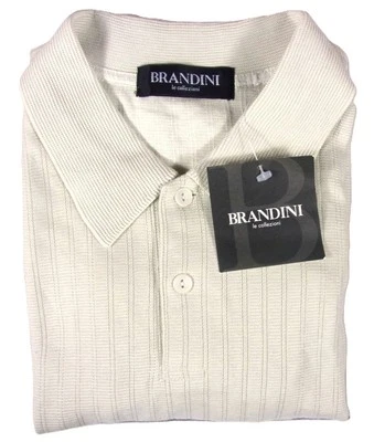 NEW MEN'S BRANDINI 2XL LE COLLEZIONI RAYON COTTON POLO SHIRT - NW TAGS - Image 1 of 2