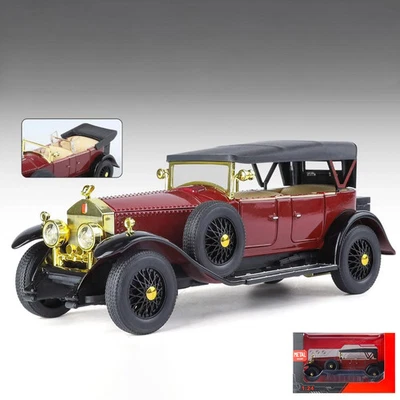 1:24 Rolls Royce Phantom I 1925 De Luxe Auto In Lega Di Metallo Stampata - Immagine 1 di 4