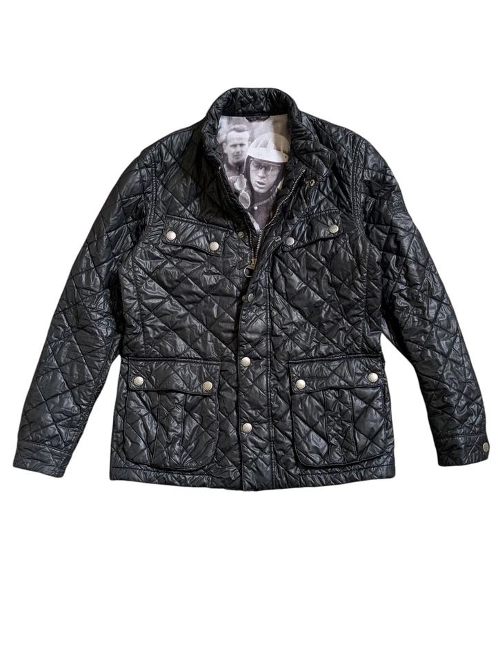 Barbour McQueen Jacket L Black Polyester Special Edition - Image 1 of 4