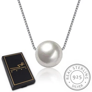 Perlen Halskette , 925 Sterling Silber Kette, im Etui, Geschenk zu Muttertag - Bild 1 von 8