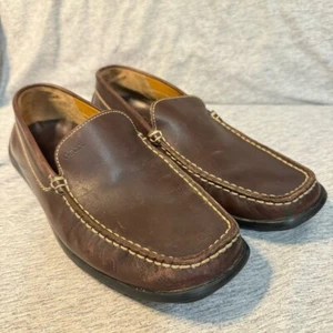 GEOX Men's Respira Driving loafers, Coffee Brown, Size 44 (10.5), EUC - Picture 1 of 7