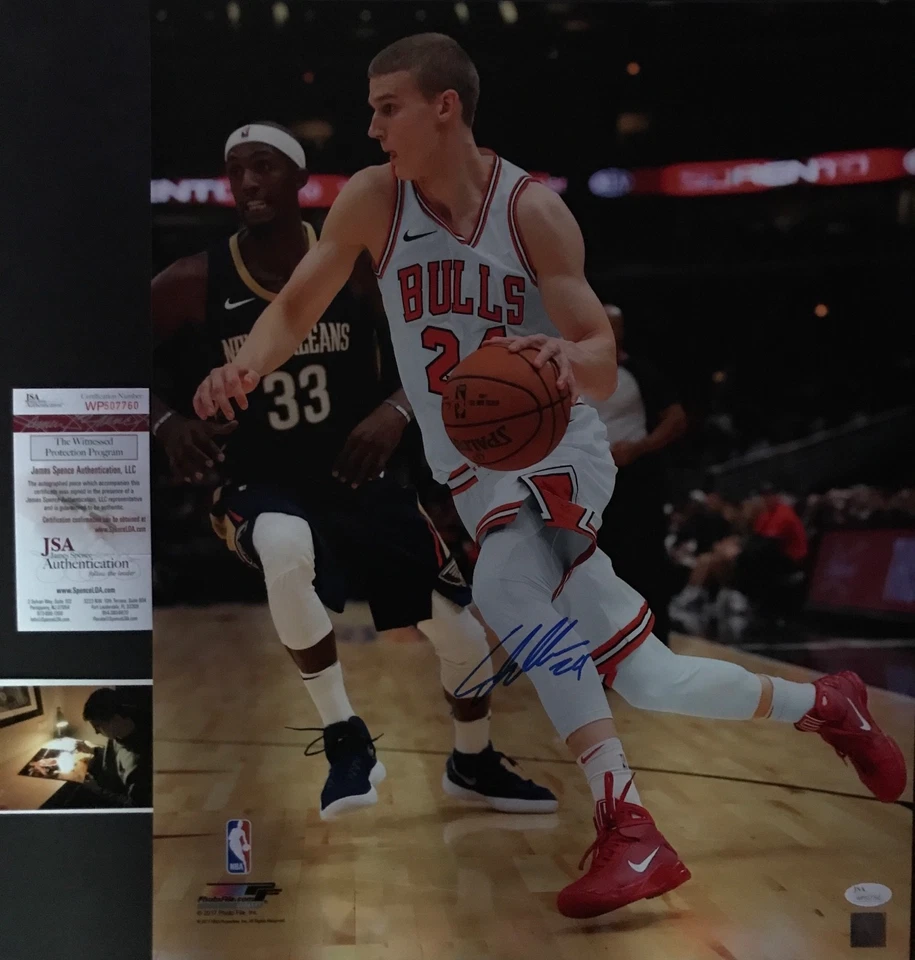 Lauri Markkanen Chicago Bulls Autographed Signed 16x20 Photo JSA WITNESS COA C - Image 1 of 1