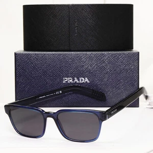 Gafas de sol Prada azul oscuro transparente cuadrado PR15WV VPR 15W 08Q-1O1 53 mm - Imagen 1 de 12