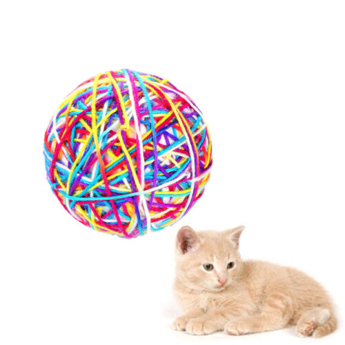 Colorful Woolen Yarn Cat Toy Balls for Indoor Play