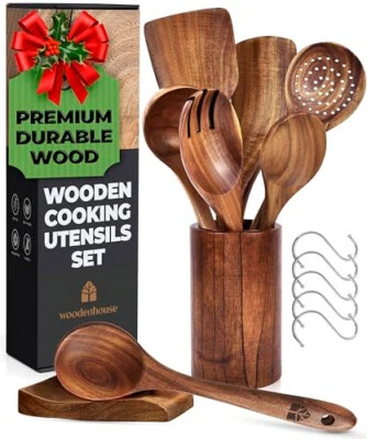 Wooden Cooking Utensils Set | Durable Set of 8pcs - Image 1 of 4