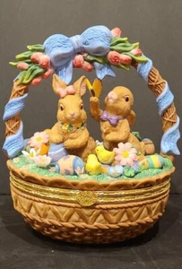 Vintage Panier De Paques Porcelain Easter Basket - Picture 1 of 12