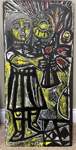 Original Irving Amen Holzblockplatte für Druck "Geschenk der Blumen" - Bild 1 von 2