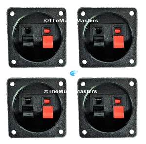 (4) Square 2x2 Push Speaker Mini Terminal Cup Car Home Audio Speaker Box Cabinet - Picture 1 of 4