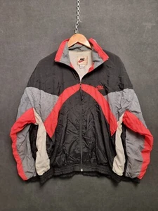 vintage nike jacket mens size large black windrunner zip up shell track 1990s - Picture 1 of 9