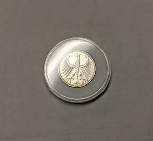1951 German 5 Deutsche Mark - Silver 5 Marks Coin , Post-WW2 Germany - Picture 1 of 6