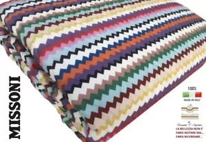 Quilt copriletto Missoni matrimoniale cm. 270 x 260 trapuntato a zig-zag - Imagen 1 de 9