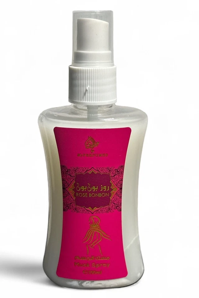 MY PERFUMES Musk Tahara Rose Bonbon Body Spray 100ml (ohne Alkohol) Orient Misk Unisex