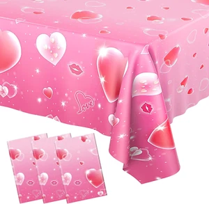 3 Pack New Years Tablecloths - Happy New Year Plastic Tablecloth Set, Black and - Picture 1 of 16