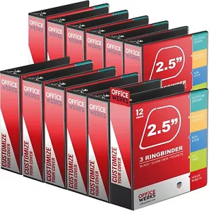Office Werks 3 Ring Binder, Professional D 2.5 Inch, 12 Presentation Folder... - Picture 1 of 7
