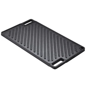 10x17 in Reversible Grill Griddle BBQ Flat Stove Top Griddle Cast Iron - Picture 1 of 12