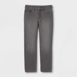 Boys' Relaxed Straight Fit Jeans - Cat & Jack Washed Black 5 Slim - Picture 1 of 1