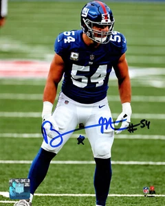 Foto firmada 8X10 por Blake Martinez Linebacker de los Gigantes de Nueva York #1 AUTO - VENTA - Imagen 1 de 1
