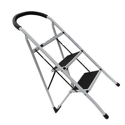 3 Step Ladder Stool Folding 150KG (Kitchen Platform Small Steel Safety Foldable) • 32.95£