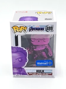 Funko Pop Marvel Avengers Endgame Hulk Purple Chrome Walmart Exclusive #499 - Picture 1 of 6
