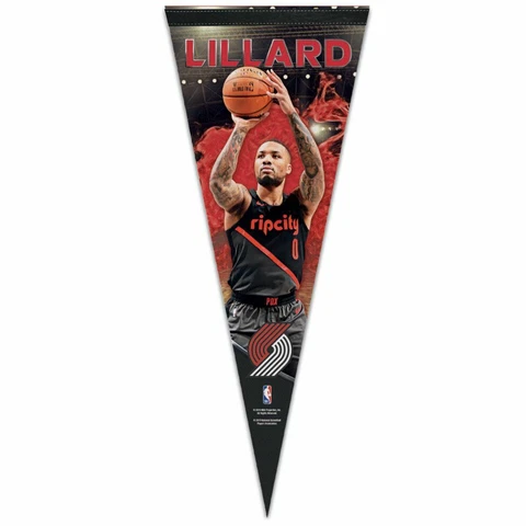 DAMIAN LILLARD #0 PORTLAND TRAIL BLAZERS ROLL UP FELT PENNANT 12"x30" WINCRAFT Cover
