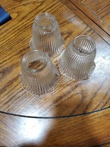 3 Vintage Clear Glass Ceiling Fan or Chandelier - Picture 1 of 7